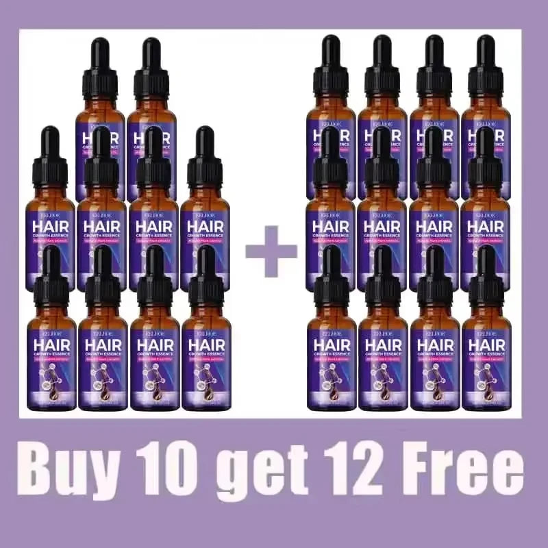 Hair Growth Essential Loss Regrowth Treatment Strengthens Hair Nourishes Scalp Light Weight Non Greasy Improve Scalp Circulation