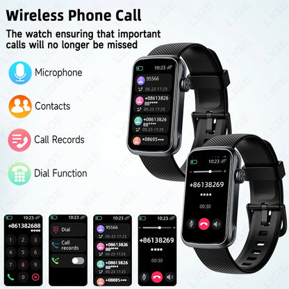 LIGE New Full Touch Screen Smart Watch Women Men Waterproof  Sports Fitness Heart Rate Monitor Ladies Smartwatch For Android ios