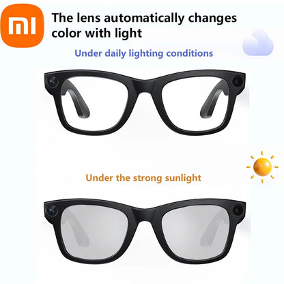 Xiaomi 8K HD AI Smart Camera Glasses With Long-lasting Battery Voice Assistant Control Calling Music Outdoor Photo-grey Glasses