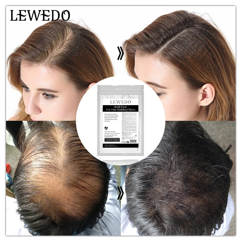 Hair Fiber 100g Keratin Hair Fiber Thickening powder Hair Building Fibers Powder Hair Loss Instant Regrowth Powder Refill Bag