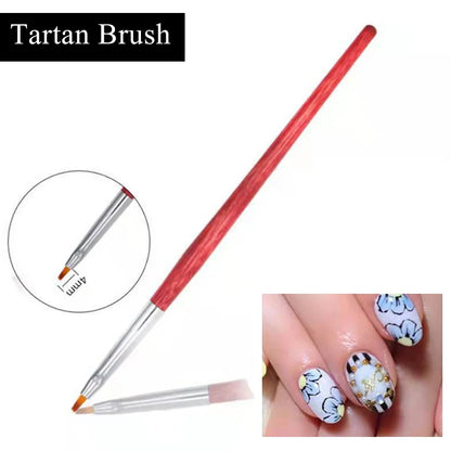 1Pcs Nail Tool Poly Nail Gel Brush PickerDesign Nail Brush and Spatula Stainless Steel Gel for Nails Extension Gel Brush