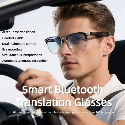 GT-33 Smart audio translation glasses with Bluetooth 5.3 headphones call noise reduction ultra long standby unisex