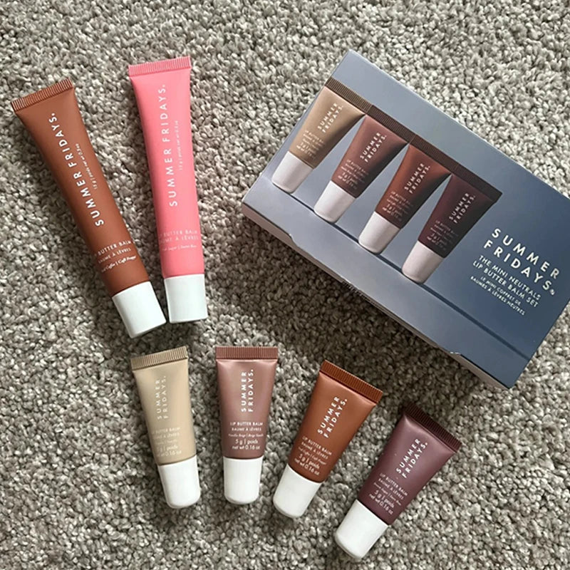 Summer Fridays Lip Balm Moisturizing Mirror Lip Gloss Lip Pink Sugar Coffee Cake Smell Vanilla Lipstick Transparent Oil Makeup