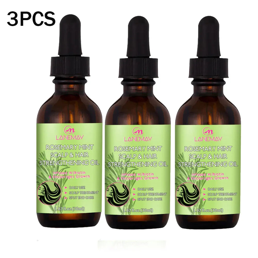 1/3/5PCS Rosemary Essential Oil for Hair Growth Nourishing Scalp Repair Damaged Hair Strengthening Oil Dry Hair Serum Hair Care