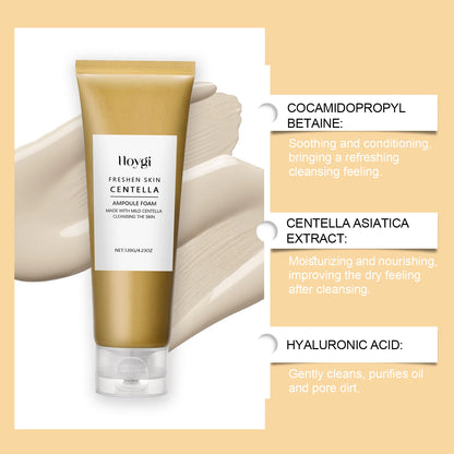 Hoygi Centella Cleanser Soothing Face Wash with Hyaluronic Acid Gentle Foam for Sensitive Skin Refines Pores Appearance Balanced