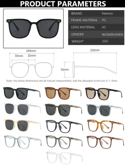 New Vintage Rectangle Glaases Frame Men Women Brand Designer Square Sunglasses Frame Fashion Luxury Sun Glasses Oculus UV400