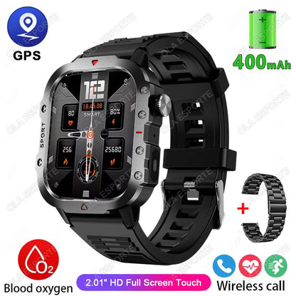 New Military GPS Smart Watch Men Flashlight Waterproof Outdoor Sport Tracker Bluetooth Call Smartwatch Man Women For Android IOS
