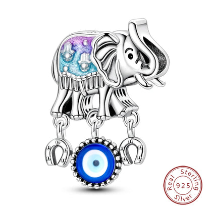 925 Sterling Silver Blue Purple Butterfly Perfume Bottle Starry Sky Hot Air Balloon Charms Beads Fit DIY S925 Bracelets Jewelry