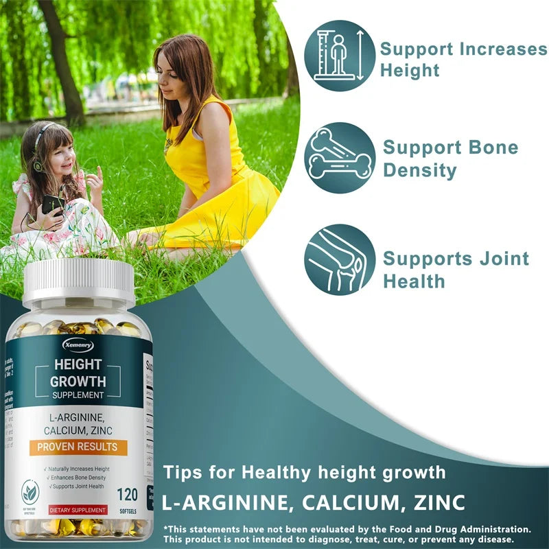 Height Growth Supplements - Bone Strengthening and Growth Promotion for Children, Teens and Adults