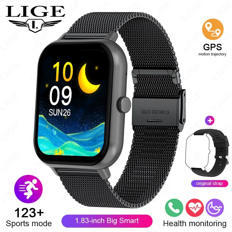 LIGE Smart Watch Women Smartwatch 2024  Bluetooth Answer Call Voice Assistant Whatsapp Reminder IP67 waterproof Men Smart Watch