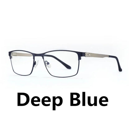 Optical Men Titanium Alloy Eyeglasses Frames for Men Eyewear Flexible Temples Legs IP Electroplating Alloy Spectacles