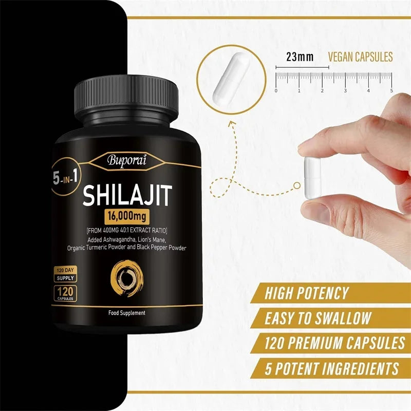 Himalaya Shilajit Capsule Original High in Trace Minerals for Energy,Muscle Strength&Immunity, Endurance for Adult