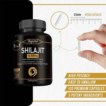 Himalaya Shilajit Capsule Original High in Trace Minerals for Energy,Muscle Strength&Immunity, Endurance for Adult