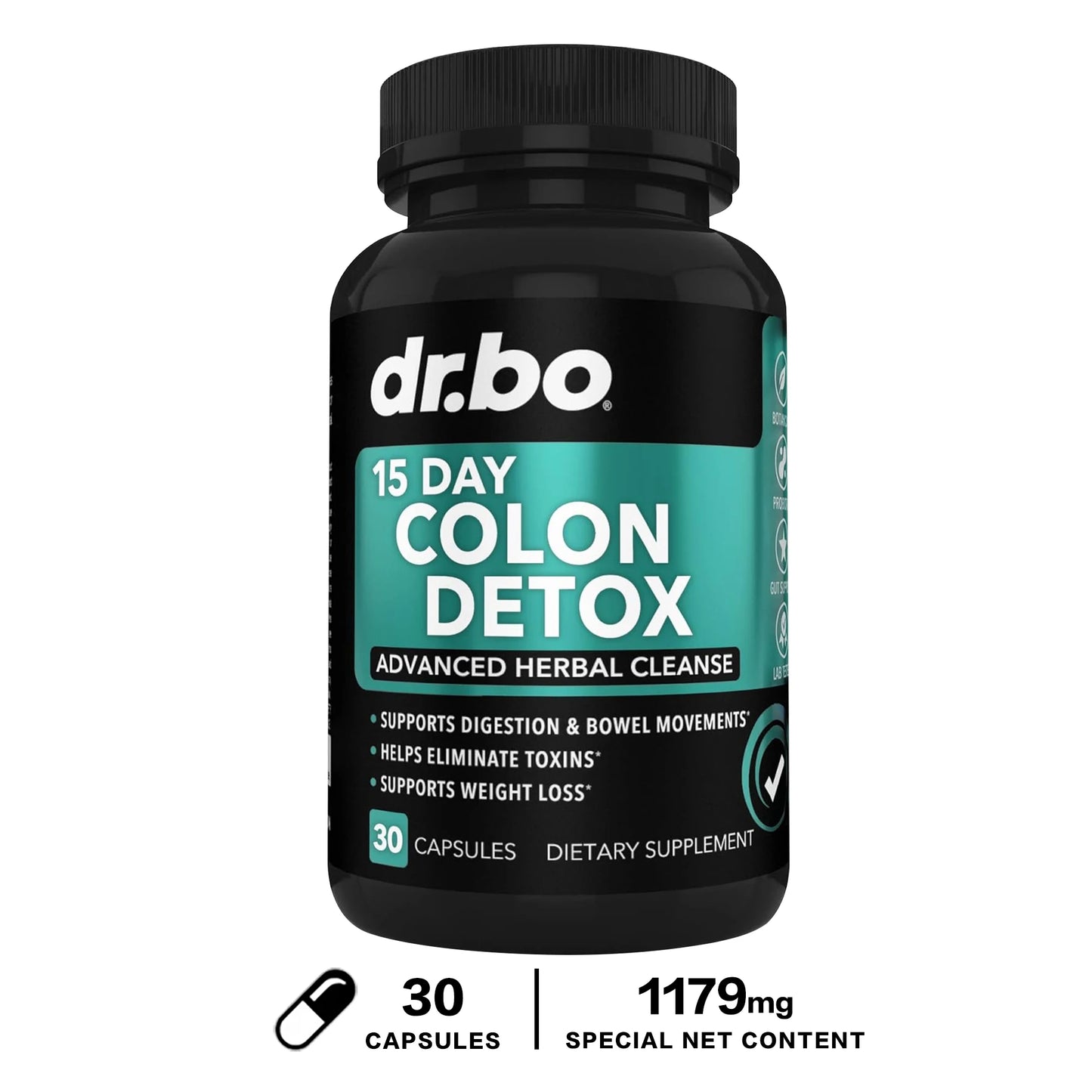 15 Day Colon Detox Capsules - Constipation Relief, Laxative Supplement, Relieves Stomach Bloating and Intestinal Discomfort
