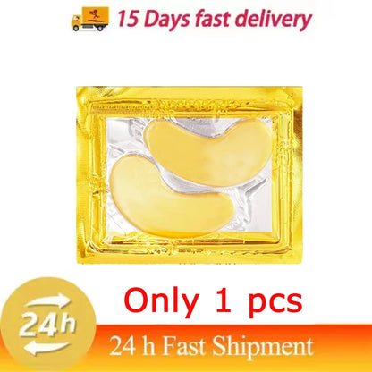 24k Gold Collagen Eye Mask Anti Wrinkle Fade Fine Line Remove Eye Bag Puffiness Dark Circles Fat Granules Moisturizing Skin Care