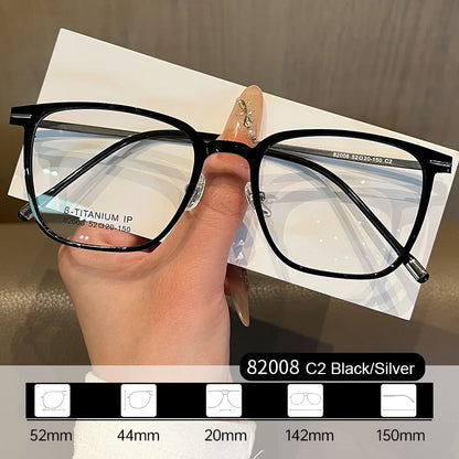 Ultralight TR90 β-Titanium Square Optical Frame for Women Flexible Anti-Slip Plastic Glasses for Daily Wear & Business Casual