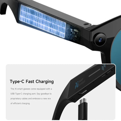 Xiaomi AI Smart Glasses HD Camera Chat GPT Bluetooth Call Voice Assistant Control Navigation Waterproof Smart Sports Glasses New