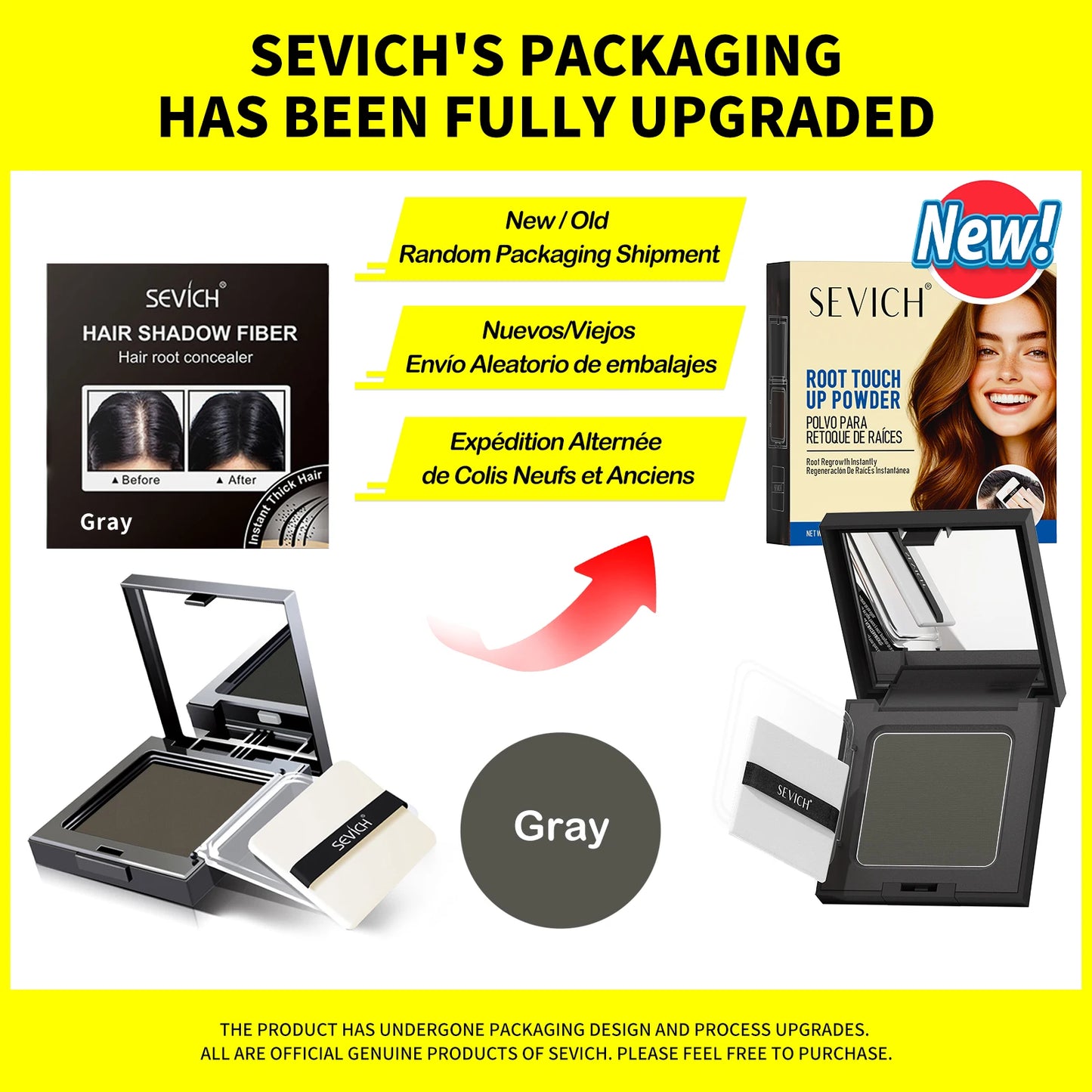 Sevich 5 Colors 12g Hair Shadow Powder Waterproof Hairline Edge Control Powder Root Cover Up Dark Brown Hair Concealer With Puff