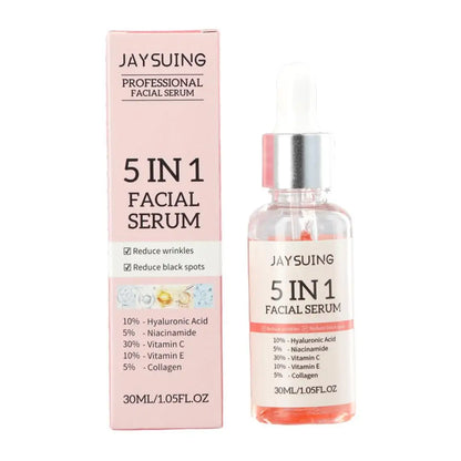 1/2/3pcs 30ml 5 In 1 Face Serum Moisturizing Vitamin C Hyaluronic Acid Facial Serum Shrink Pores Skin Care