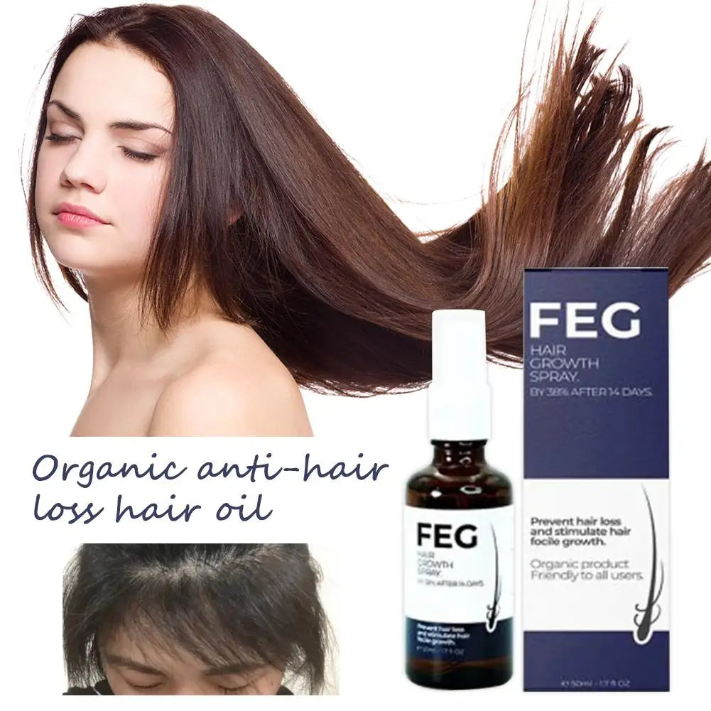 FEG Original Organic Hair Growth Spray  Nourishment Spray Longer Thicker And Healthier Hair Care Improve Hair Loss Hair Care