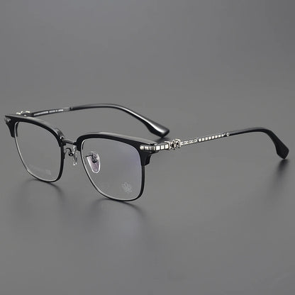 2025 Ultra Light Pure Titanium Fashion Luxury Women Square Business Glasses High Quality Men Optical Prescription Glasses Frame