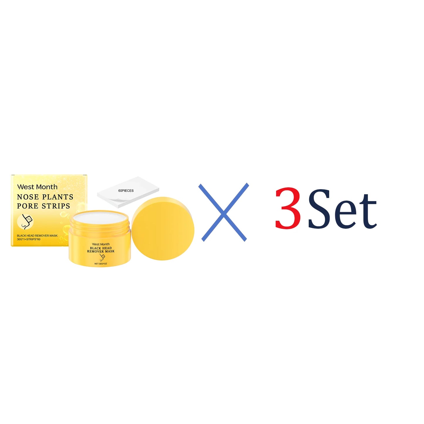 60pcs+30g Blackhead Tearing Nose Mask Absorbs Oil Dirt Gently And Effectively Remove Blackheads Whiteheads Short Time Aloe Vera