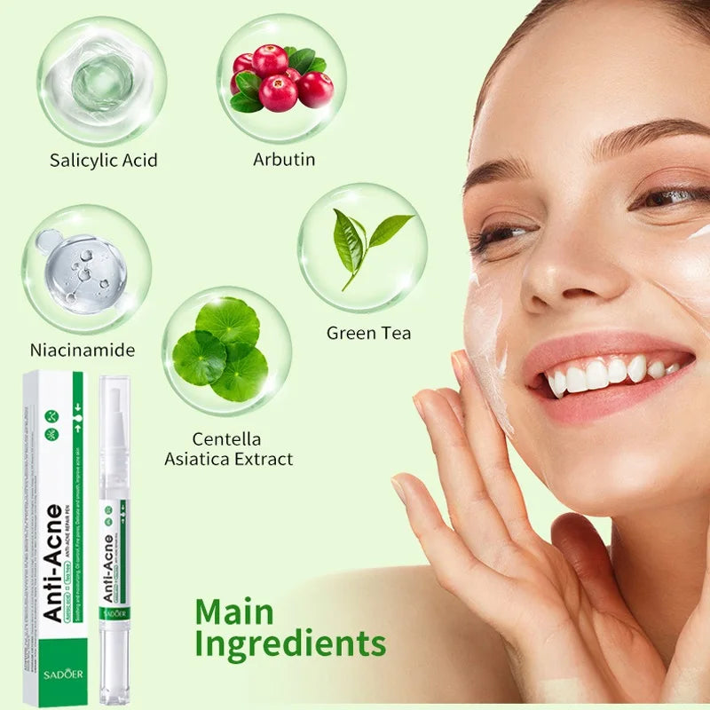 Salicylic Acid Acne Treatment Face Serum Repair Pimple Spots Deep Cleaning Pore Anti-acne Scar Oil Control Moisturizer Skin Care