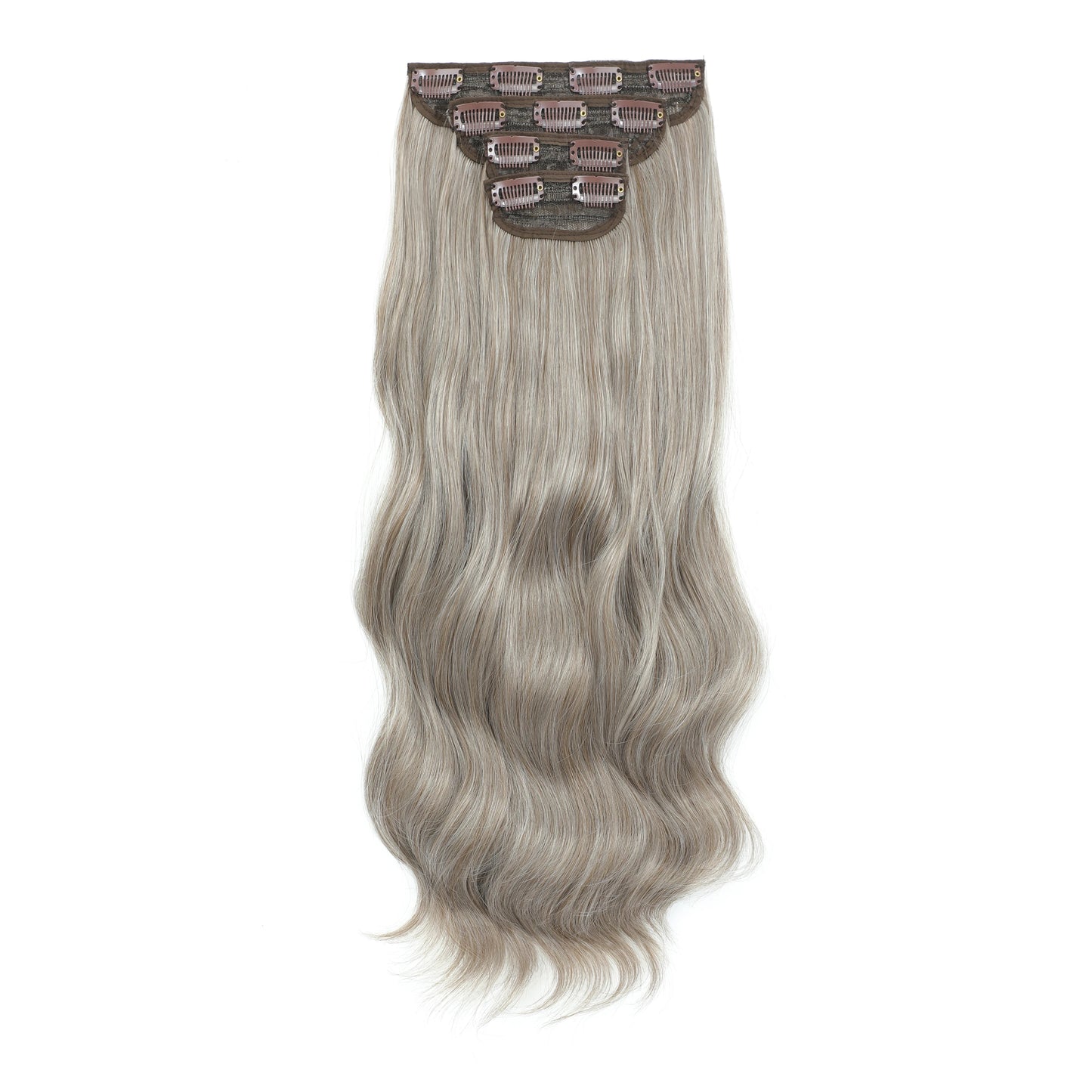 24Inches Blonde 27/613 Bio Synthetic Body Wavy 220grams Ombre Brown M888# Clip In Hair Extensions 4Pcs/lot Sliver White 613#