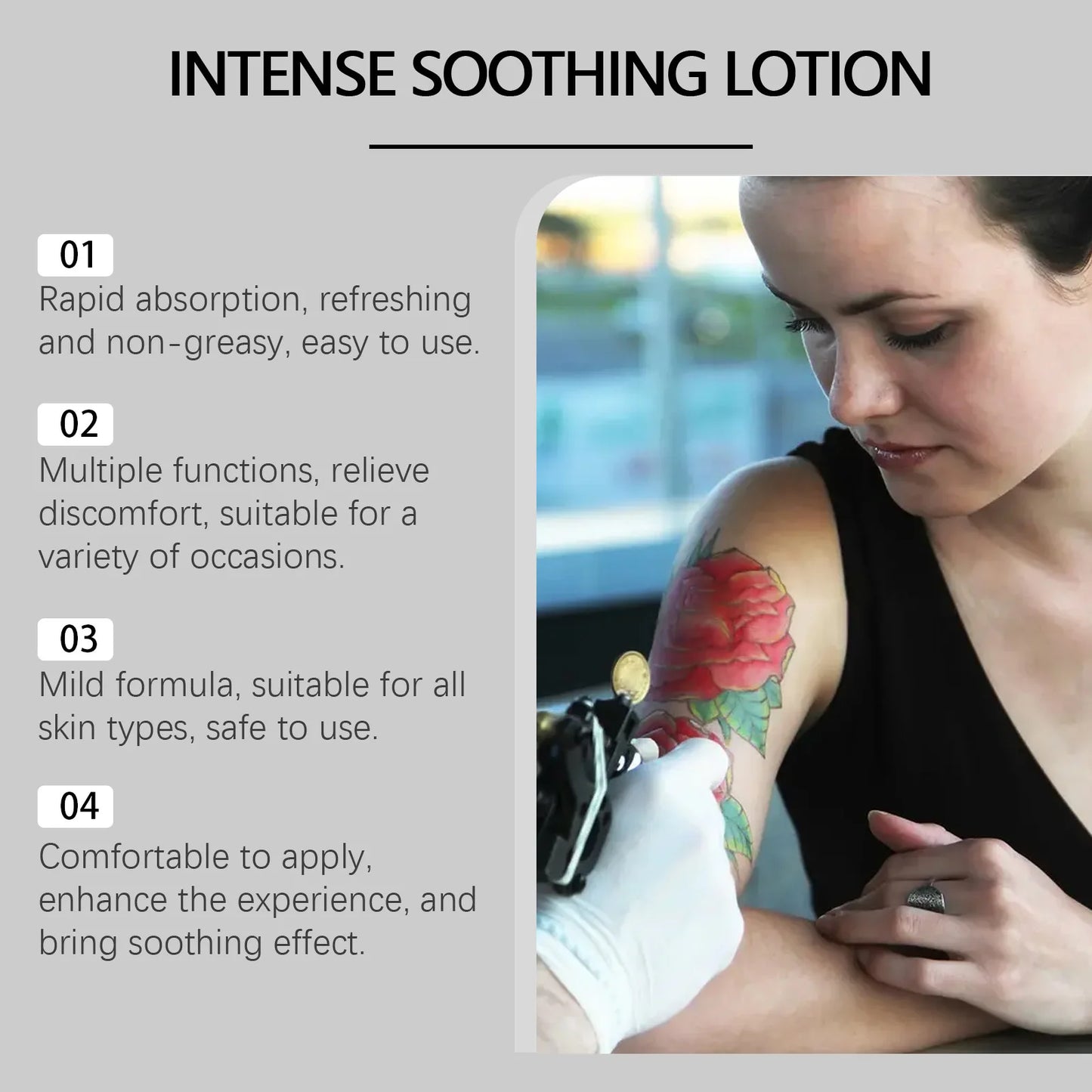 Eelhope Tattoo Cream Aloe Vera After Care Tattoo Smooth Skin Soothing Calm Skin Redness Removal Vitamin E Tattoo Care Cream 20g