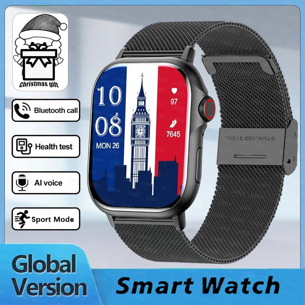 Extravagant Smartwatch Watch 2.01 Inch HD Christmas Gift Wireless Call Health Tracker Custom Photo Al Voice Christmas Gift Watch