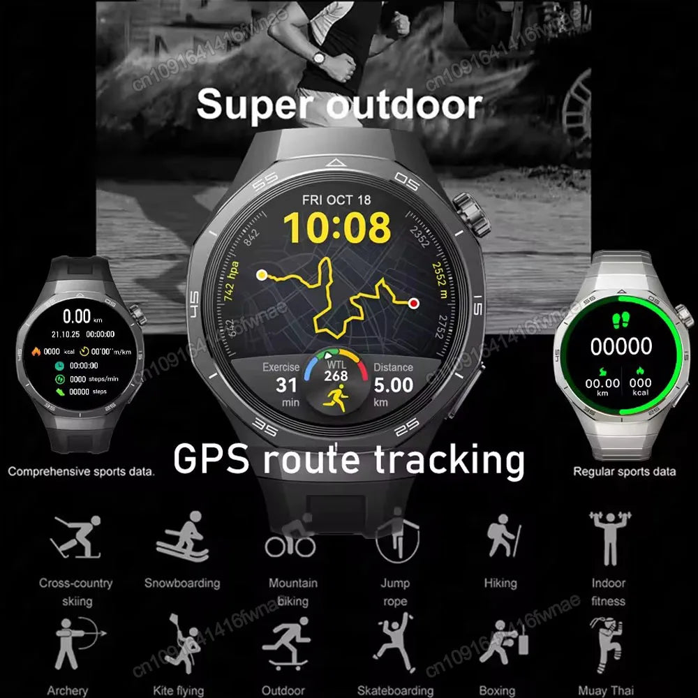 GT5 Pro GPS NFC Smart Watch Men 360*360 AMOLED Screen Heart rate Bluetooth Calls IP68 Waterproof Man Smartwatch For Android IOS
