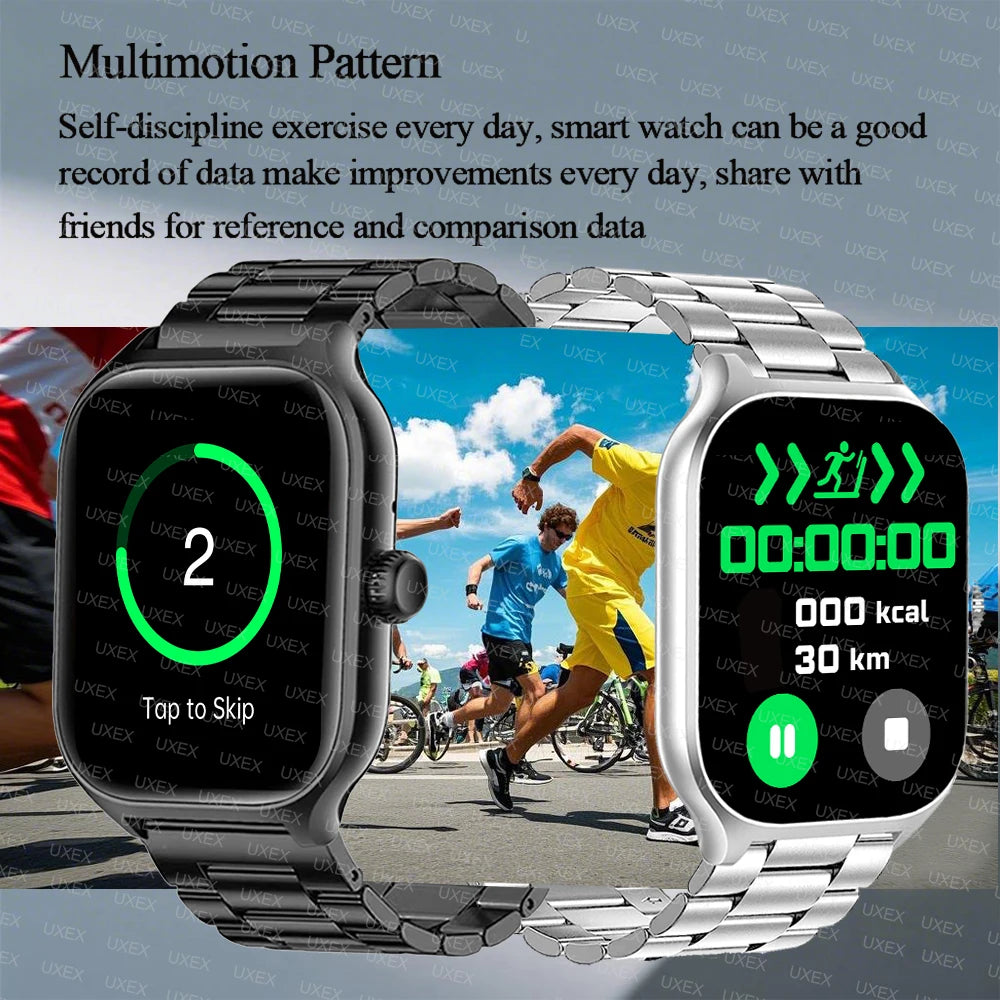 Luxury Smartwatch Watch For Women Watches Bluetooth Call Voice Assistant Music Fitness Bracelet Christmas Gift Watches Men Sport