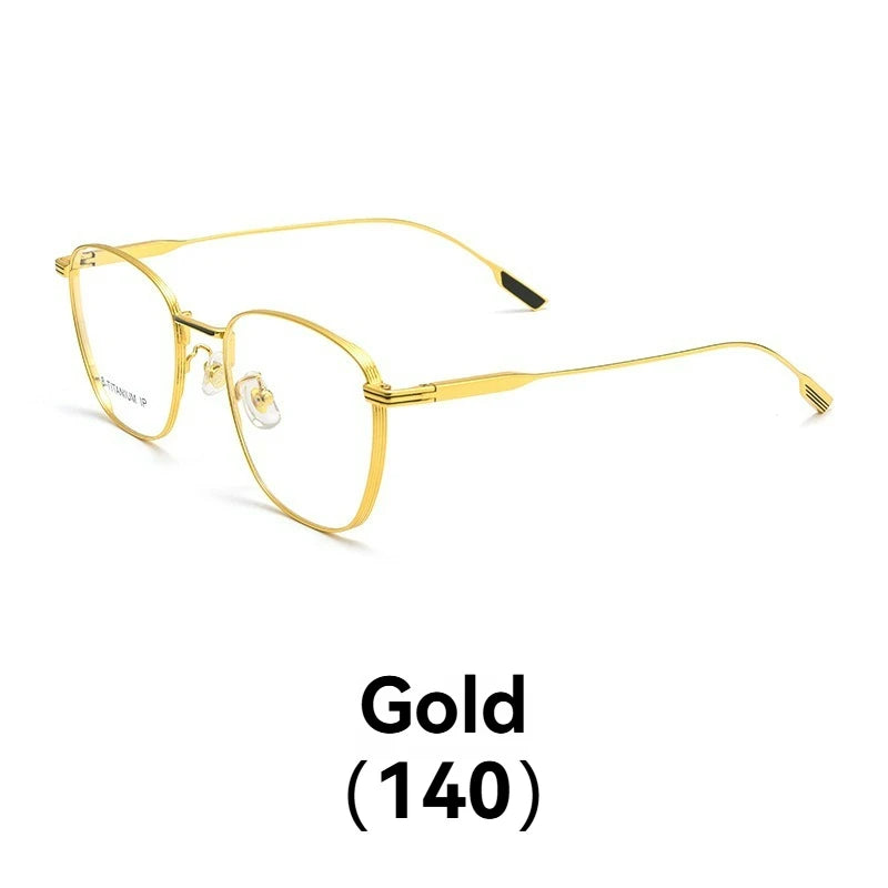 New ultra-light pure titanium thickened wide-edged large-frame glasses for men's fashionable and versatile big face design