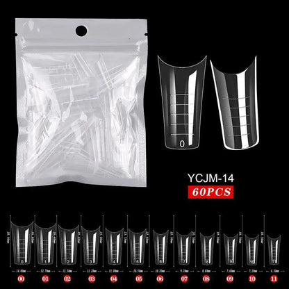 Clear Nail Extension Forms Top Molds For Nails Quick Building Mold Dual Forms Full Cover Nail Tips Manicure Art Accessories