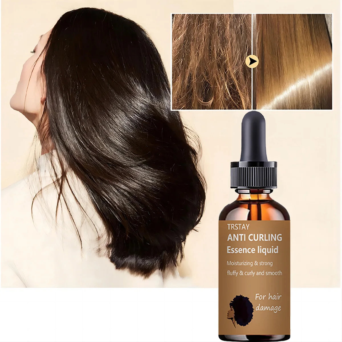 TRSTAY Hair Essence Rich in Argan Oil  Antioxidant Vitamins And Fatty Acids for Hair Treatment Moisturized Strong Fluffy Smooth