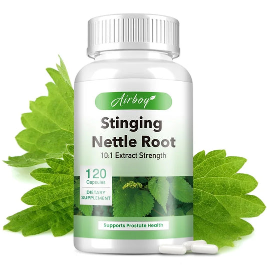 Stinging Nettle Root Capsules - Supports Prostate and Urinary Tract Health, Promotes Hair Growth, Reduces Urinary Frequency