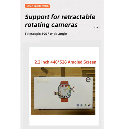 CDS9 S9 Ultra Smart Watch Android 4G Network Simcard 2.2inch 448*528 Amoled Heart Rate Monitor Google Play Store Video Calls