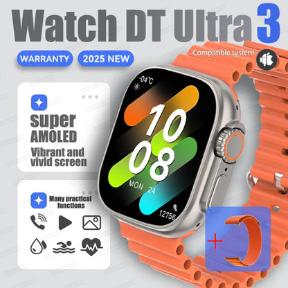 2025 New Original Watch DT Ultra 3 Pro Smart Watch Men Google Map NFC GPS Tracker HD BT Call IP68 Waterproof Smart Watches Women