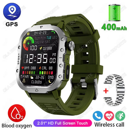 New Military GPS Smart Watch Men Flashlight Waterproof Outdoor Sport Tracker Bluetooth Call Smartwatch Man Women For Android IOS