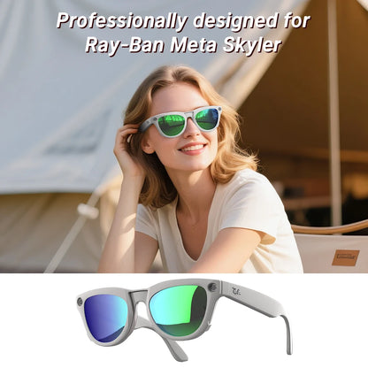 Hibloks For Ray-Ban Meta Skyler RW4010/RW4014 (Gen 2) Glasses Lens Clip AI Smart Glasses Accessory Anti-glare Sunglasses lenses