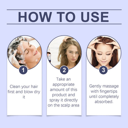 Hair Care Spray Nourishing Damaged Repair Essential Oil Curly Professional Anti-Frizz Improving Dryness Women Hair Growth Spray