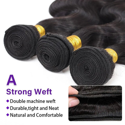 32 40 Inch 100% Unprocessed Brazilian Body Wave Human Hair Bundles Deal Natural Hair Body Wave 3/4 Bundles Hair Weave Extensions