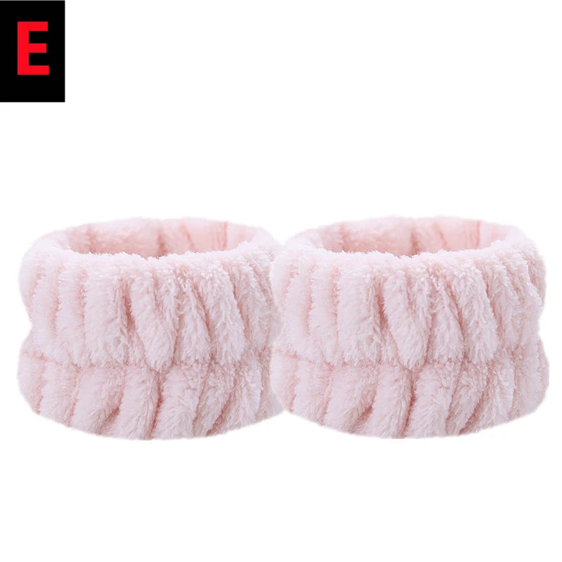 4/2PCS Reusable Wrist Washing Belt Soft Microfiber Towel Wristbands Washing Face Water Absorption Prevent Wetness Wrist Washband