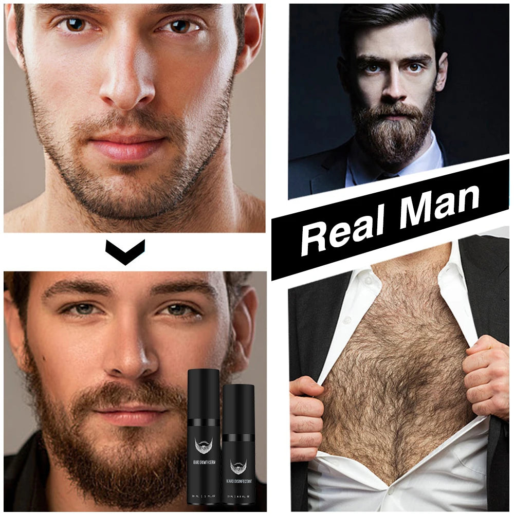 1Set Men Beard Grooming Kit Mustache Beard Hair Growth Oil Styling Tool Beard Essential Balm Comb Moisturize Wax Scissor