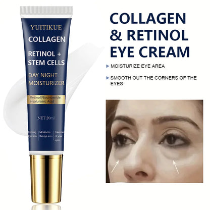 Collagen Retinol + Stem Cells Eye Cream w/ Niacinamide & Hyaluronic Acid - Day & Night Moisturizer, Firms & Smooths Eye Area