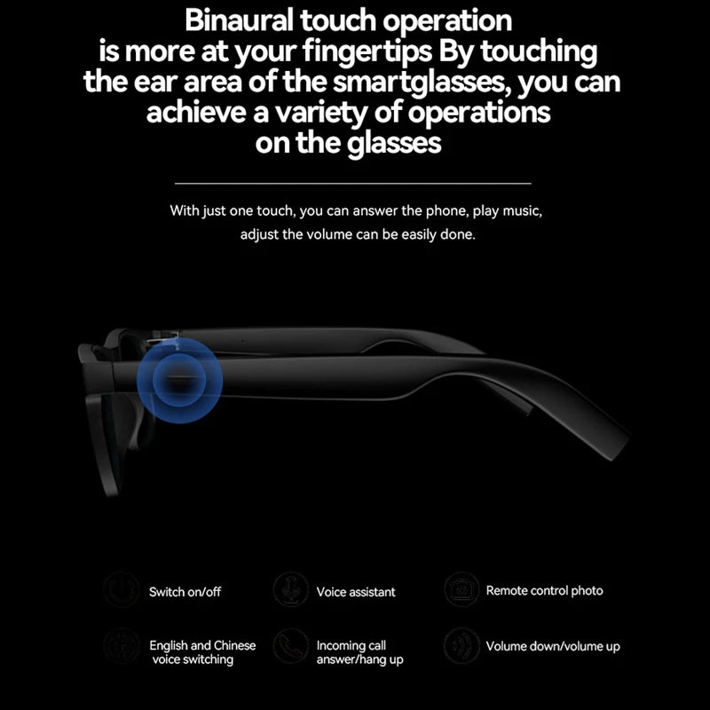 Xiaomi D11AI Smart Glasses Recording Video Photo Camera Sunglasses Men Women Translator Wireless Bluetooth Touch Anti Blue Light