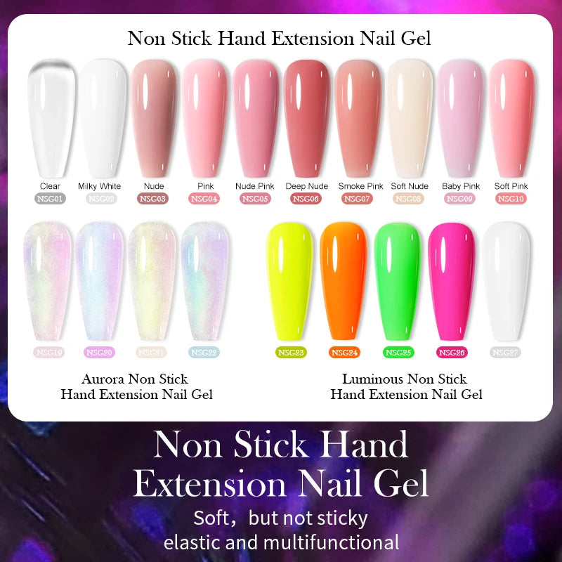 Born Pretty 15ml Aurora 3D Shaping Non Stick Hand Nail Extension Gel Soak Off UV LED For Nail Building Manicure Construction Gel