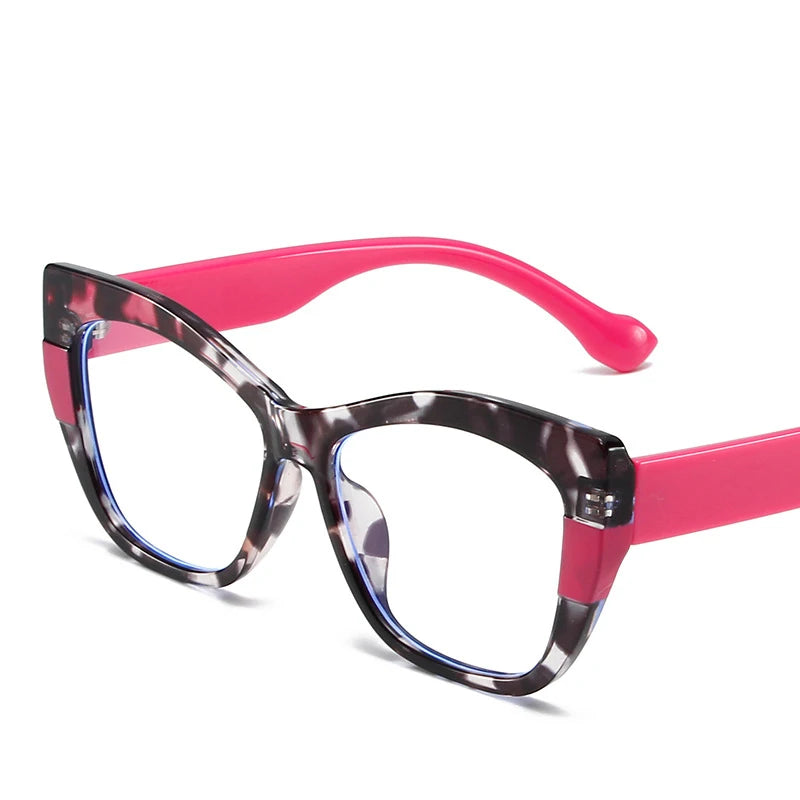 Oulylan Classic Eyeglasses Frame Women Cat Eye Anti Radiation Blue Light Blocking Glasses Protective Eyewear Computer Screen