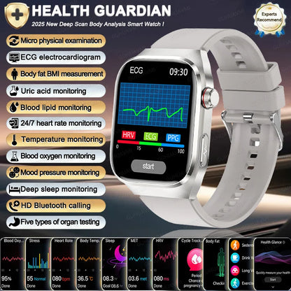 2025 New For Xiaomi Iatrology Grade Organ monitor Smart Watch Men ECG+PPG Uric Acid BP Blood Fat BT Call Sports Health Watches