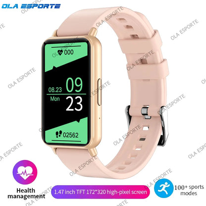 For Android IOS Smart Bracelet Women Smartwatch Men Heart Rate Blood Oxygen Waterproof Sport Smart Band Watch For Ladies +Gift